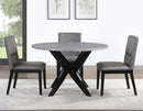 Amy 5-Piece Faux-Marble 48-inch Round Dining Set