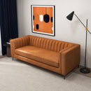 Kendra Cognac PU Leather Sofa