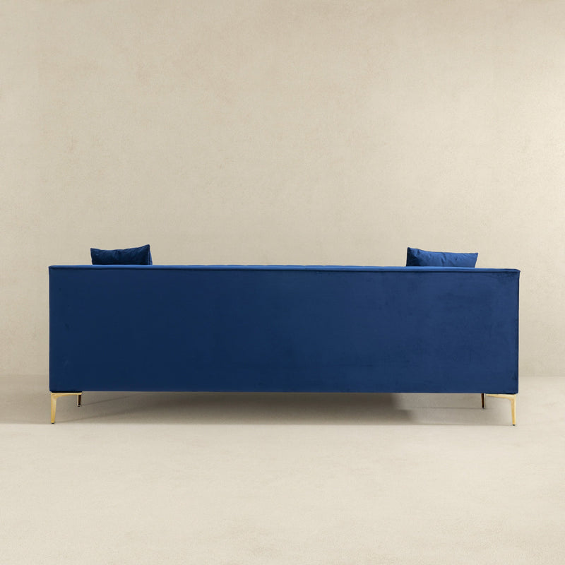 Kendra Dark Blue Velvet Sofa