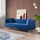 Kendra Dark Blue Velvet Sofa