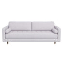 Daphne Light Grey Pillow Back Fabric Sofa