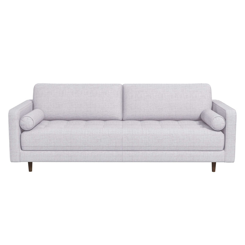 Daphne Light Grey Pillow Back Fabric Sofa