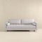 Daphne Light Grey Pillow Back Fabric Sofa