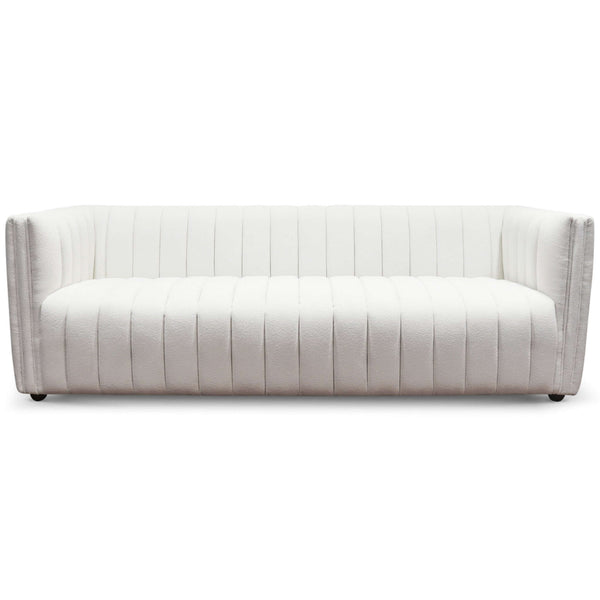 April Mid Century Modern Luxury Tight Back Couch Cream Boucle