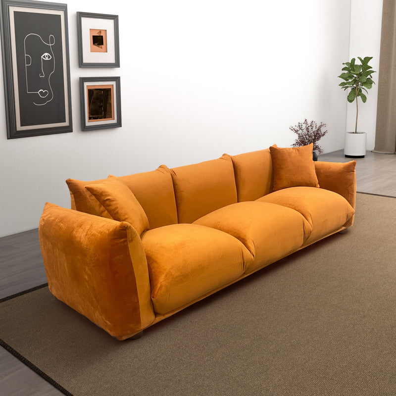 Archer Burnt Orange Velvet Sofa