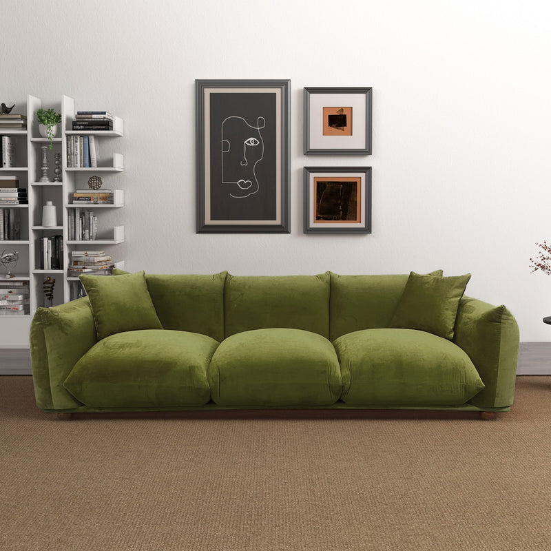 Archer Olive Green Velvet Sofa