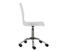 Arthur Adjustable Swivel Chair, Clear