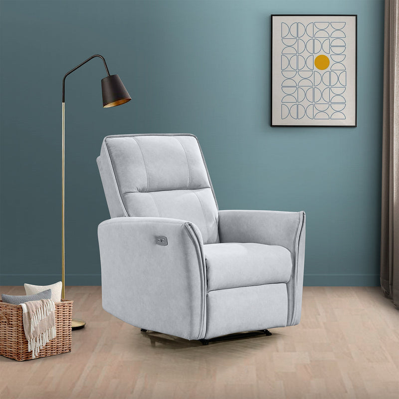 Asheville Grey Suede Recliner Chair