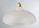 Astral Single Light White Pendant Lamp with Golder Brass Finish for Entrance Kitchen Island 14"D × 8"H