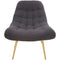 Aubrey Grey French Boucle Lounge Chair