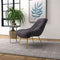 Aubrey Grey French Boucle Lounge Chair