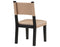 Aubrey Side Chair, Camel Vegan Leather  with Black wood finish