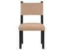 Aubrey Side Chair, Camel Vegan Leather  with Black wood finish