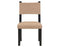 Aubrey Side Chair, Camel Vegan Leather  with Black wood finish