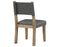 Aubrey Side Chair, Gray Vegan Leather  with Driftwood wood finish