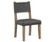 Aubrey Side Chair, Gray Vegan Leather  with Driftwood wood finish