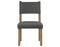 Aubrey Side Chair, Gray Vegan Leather  with Driftwood wood finish