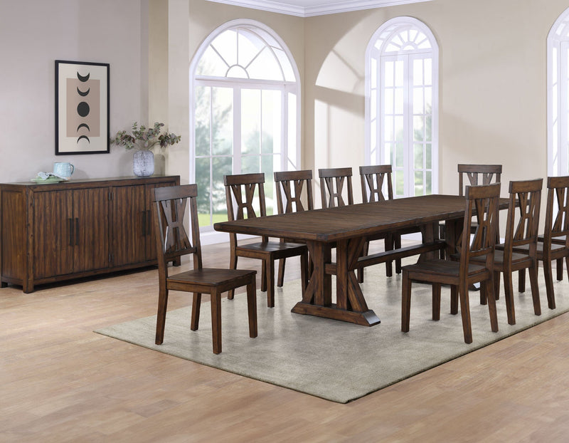 Auburn 86-106-inch Dining Table with 2-20 inch Leaves