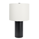 Aura Black Table Lamp with On/Off Switch Black Block Base