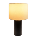 Aura Black Table Lamp with On/Off Switch Black Block Base