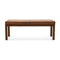 Austin Antique Tan Leather Bench with Lines