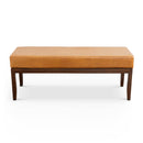 Austin Antique Tan Leather Bench without Lines