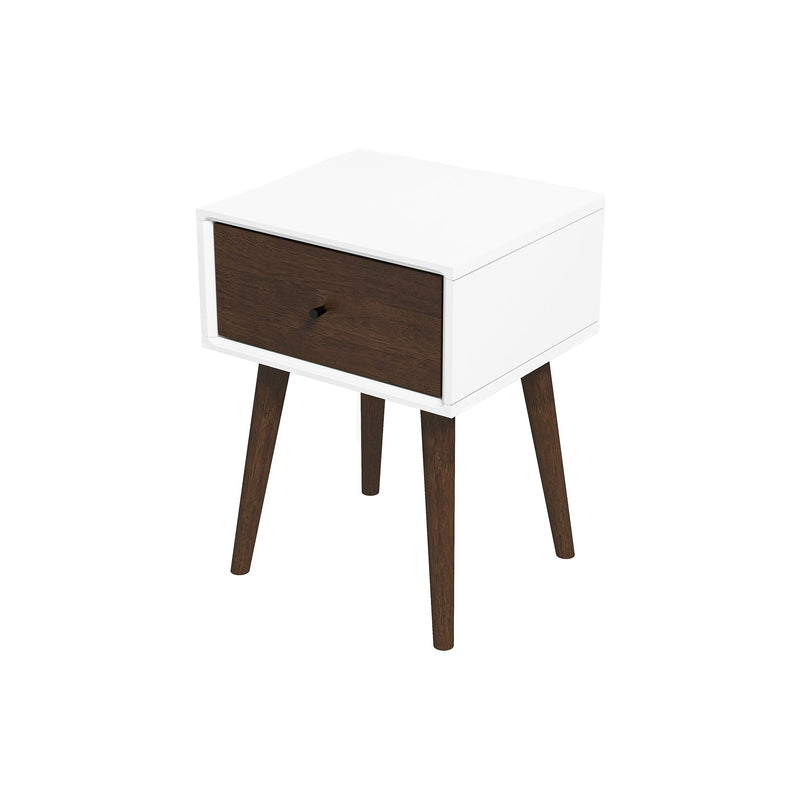 Avery Mid-Century Modern Solid Wood Night Stand 1 Drawer