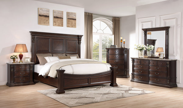 Roma Espresso 5-Piece King Bedroom Set