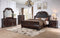 Stana Brown Upholstered 5-Piece King Sleigh Bedroom Set