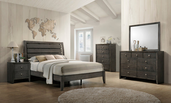 Evan Gray Panel Bedroom Set