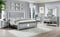 Glamour Silver Mirrored Upholstered 4-Piece King Bedroom Set