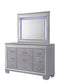 Lillian Silver LED Upholestered Bedroom Set