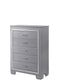 Lillian Silver LED Upholestered Bedroom Set