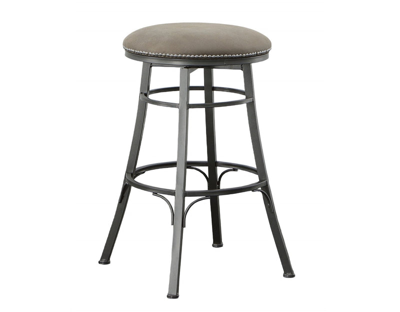 Bali 24″ Backless Counter Stool, Swivel, Gray