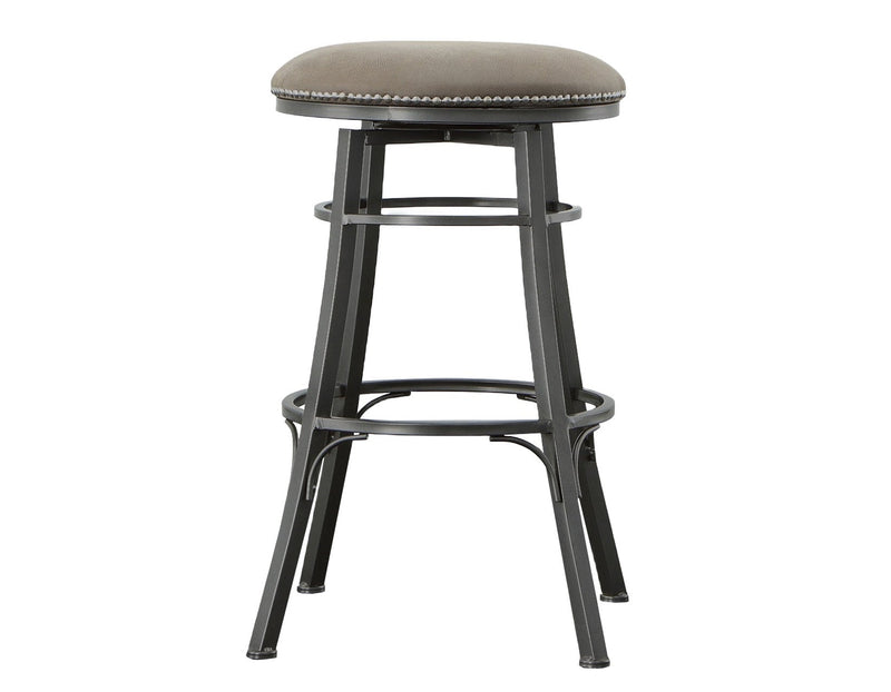 Bali 24″ Backless Counter Stool, Swivel, Gray