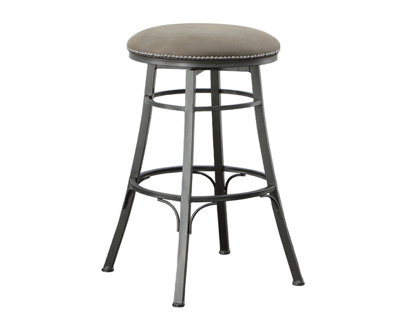 Bali 30″ Backless Bar Stool, Swivel, Gray