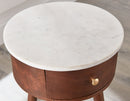 Bangalore White Marble Top Accent Table