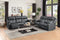 Yerba Gray Microfiber Double Reclining Sofa And Loveseat Set