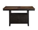 Bermuda 60-80″ Storage Counter Table with 20″ Leaf