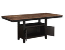 Bermuda 60-80″ Storage Counter Table with 20″ Leaf