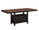 Bermuda 60-80″ Storage Counter Table with 20″ Leaf