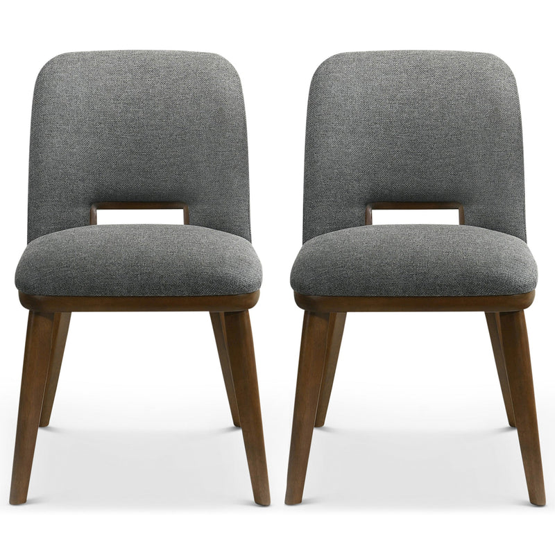 Blake Dark Grey Fabric Dining Chair (Set of 2)