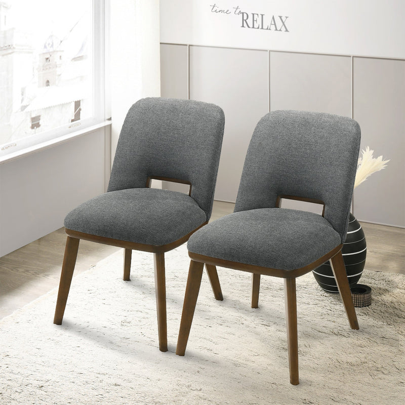 Blake Dark Grey Fabric Dining Chair (Set of 2)