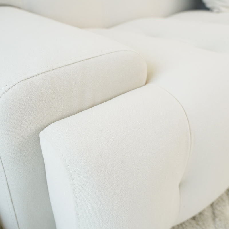 Brigette Cream Velvet Sofa