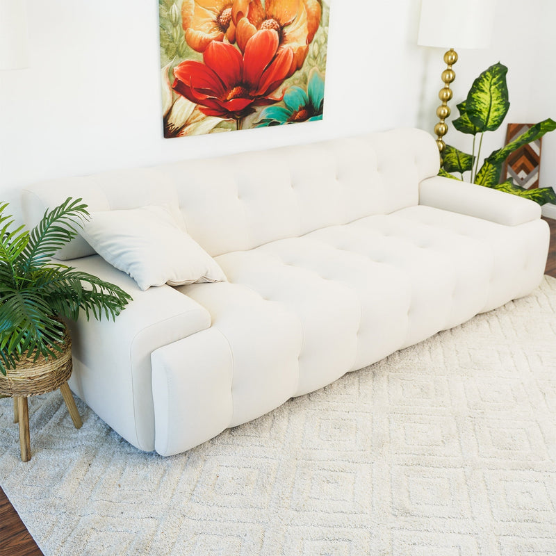 Brigette Cream Velvet Sofa