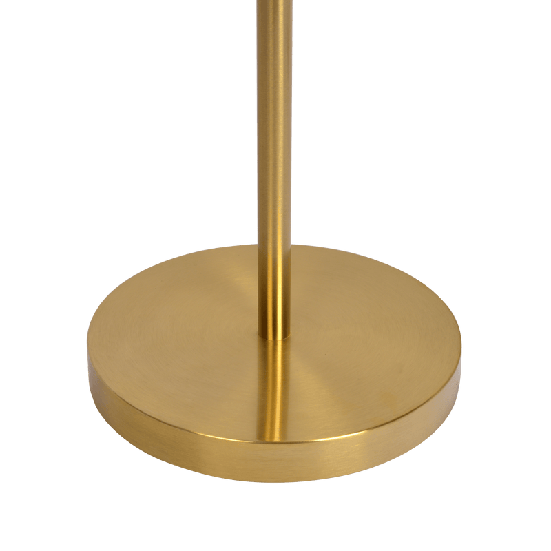 Brilliance Modern Gold Brush Floor Lamp, Opal Glass Shades and Round Metal Base