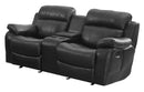 Marilla Bonded Black Leather Living Room Set