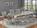 Caldwell Silver Champagne Dining Bench