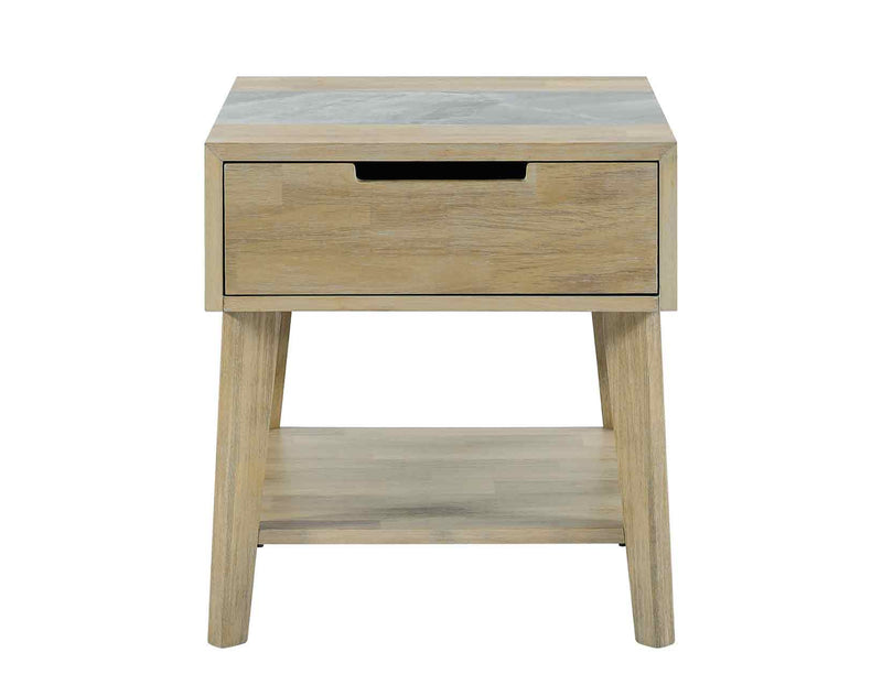 Calgary Sintered Stone Inlay End Table