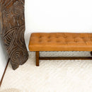 Cameron Tan Leather Bench